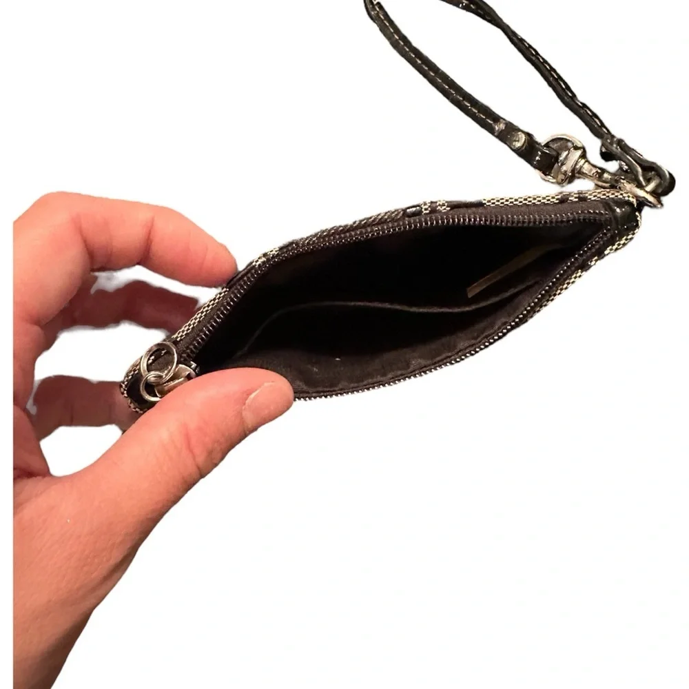 Coach Black and Gray Signature Clutch